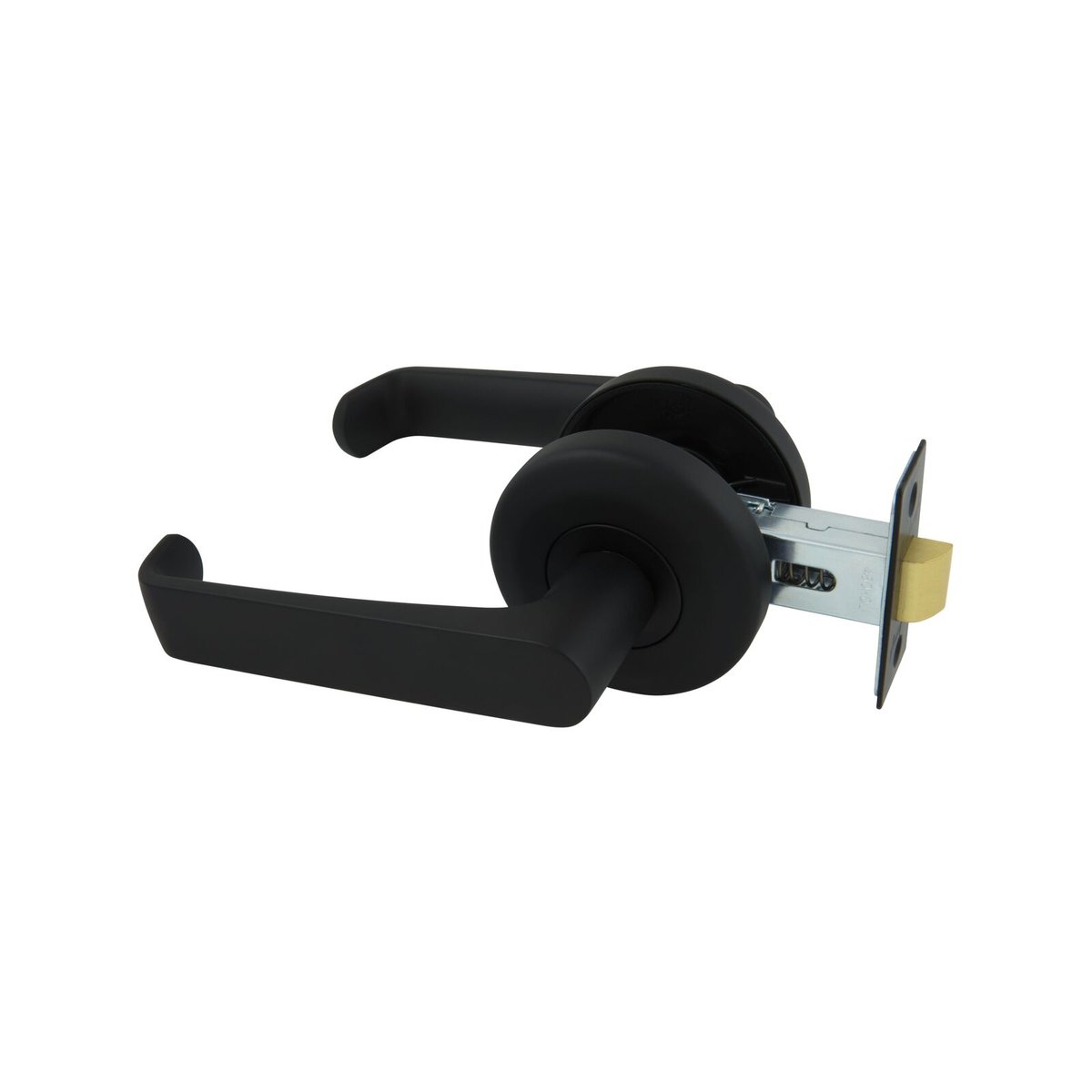 Gainsborough Neue Telo Passage Lever Set - 138mm x 65mm - Matt Black - Easy Grip - SuperSaverAU - view 2