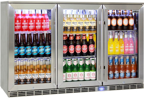 Rhino 330L Outdoor Beverage Centre - Stainless Steel, 3 Doors, Energy Star 8 - GSP3H-SS