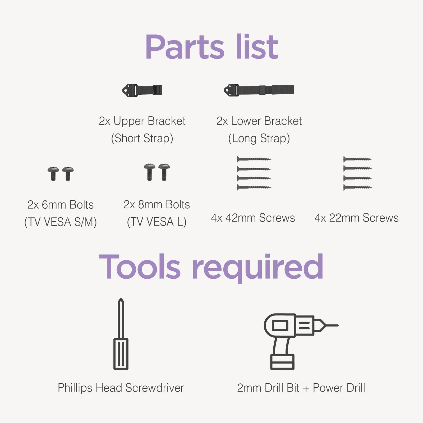 Perma Child Safety TV and Furniture Anchors 2 Pack