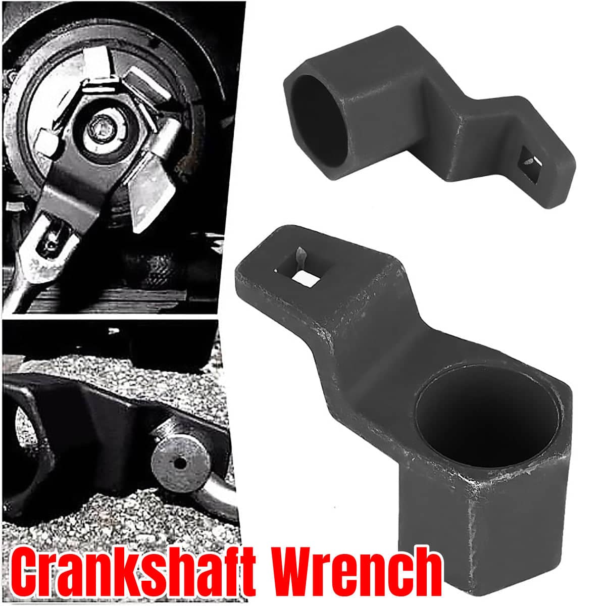 55mm Crankshaft Pulley Holding Tool Black Steel for Engine Timing Belt Repair