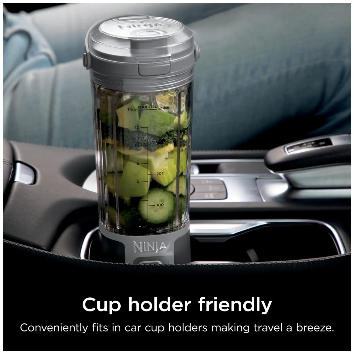 Ninja Blast Portable Blender 470ml - Denim Blue - Cordless and Rechargeable - Sip Lid - BC100NV