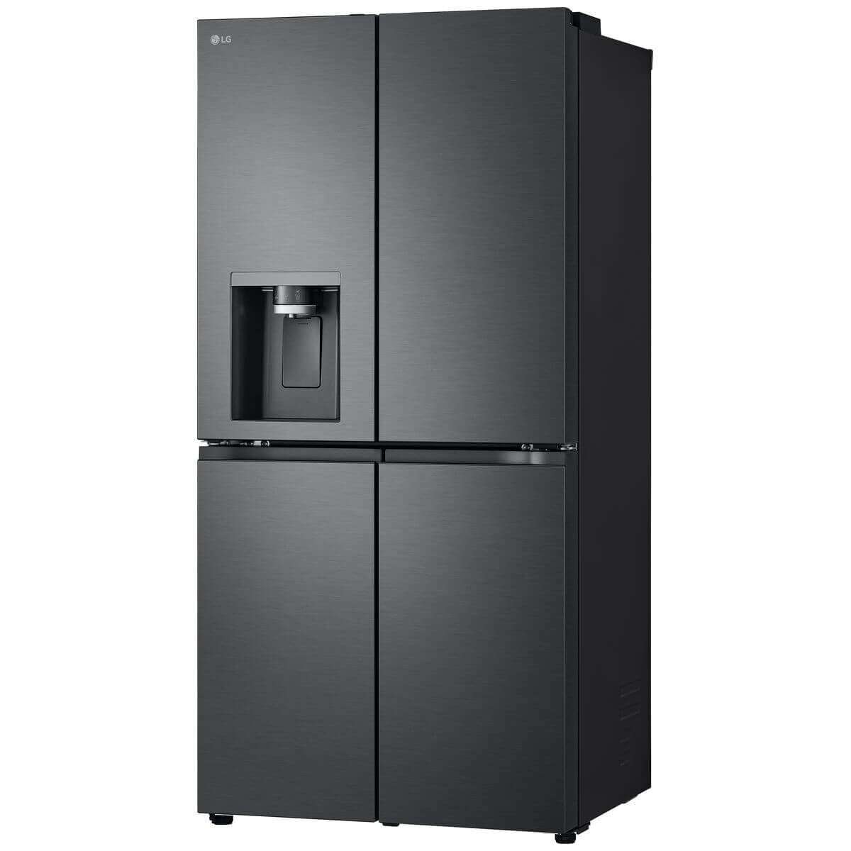 LG 506L French Door Fridge - Plumbed Ice and Water, Matte Black, 4.5 Star Energy - GF-L500MBL