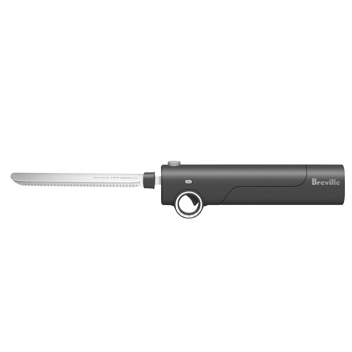 Breville Cordless Electric Knife - 18cm Carving and 13cm Slicing Blades - Rechargeable - LEK200GRY