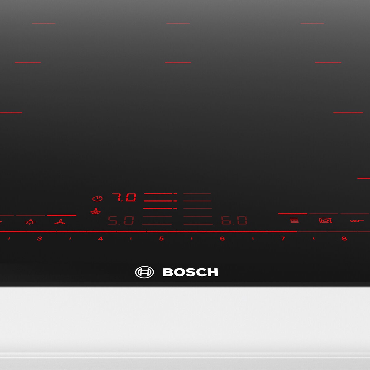 Bosch 80cm Series 8 Accentline Flex induction cooktop - PerfectCook, MoveMode, Wi-Fi control - PXY898DX6E