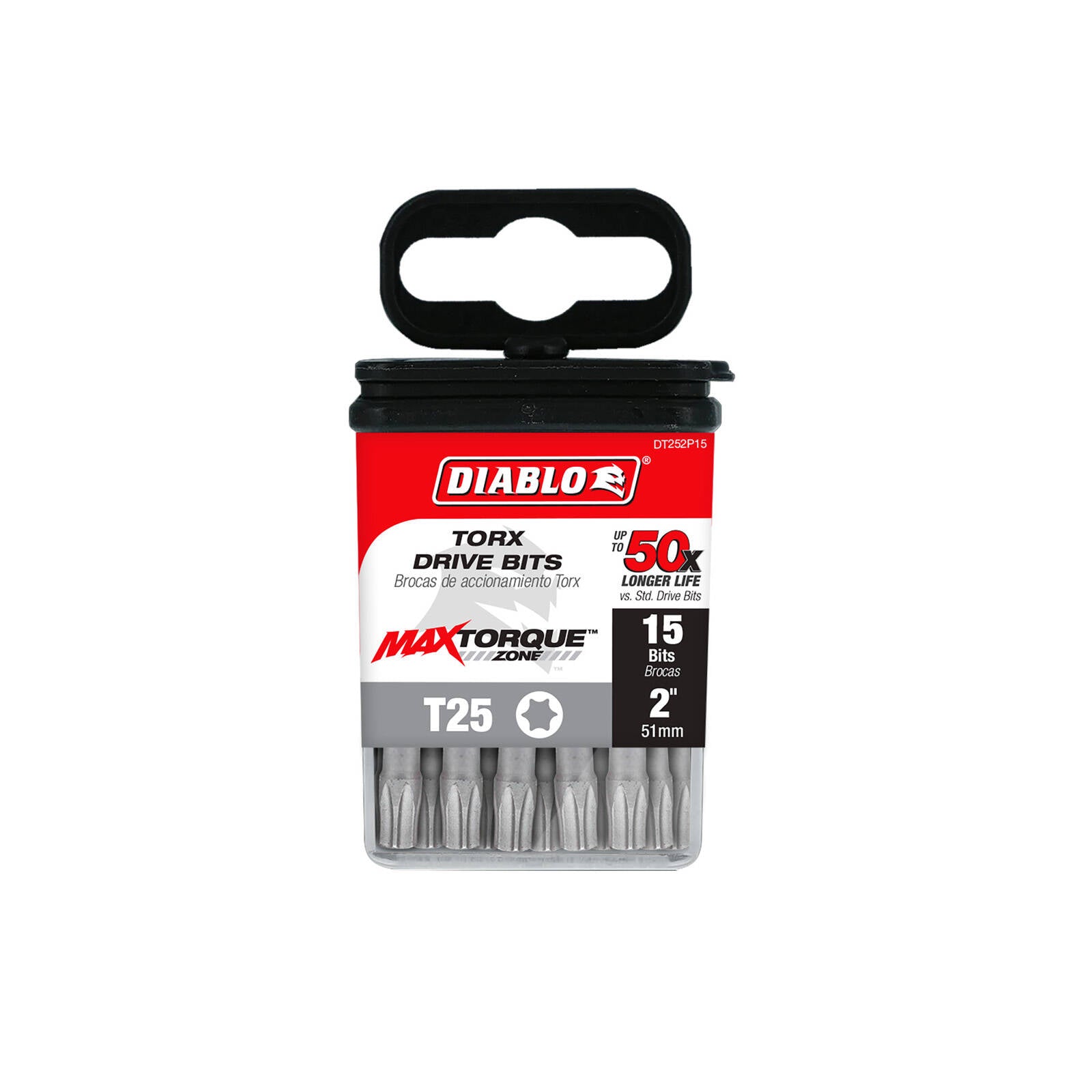 Diablo T25 Torx 2" Impact Power Drive Bits - 15 Pack