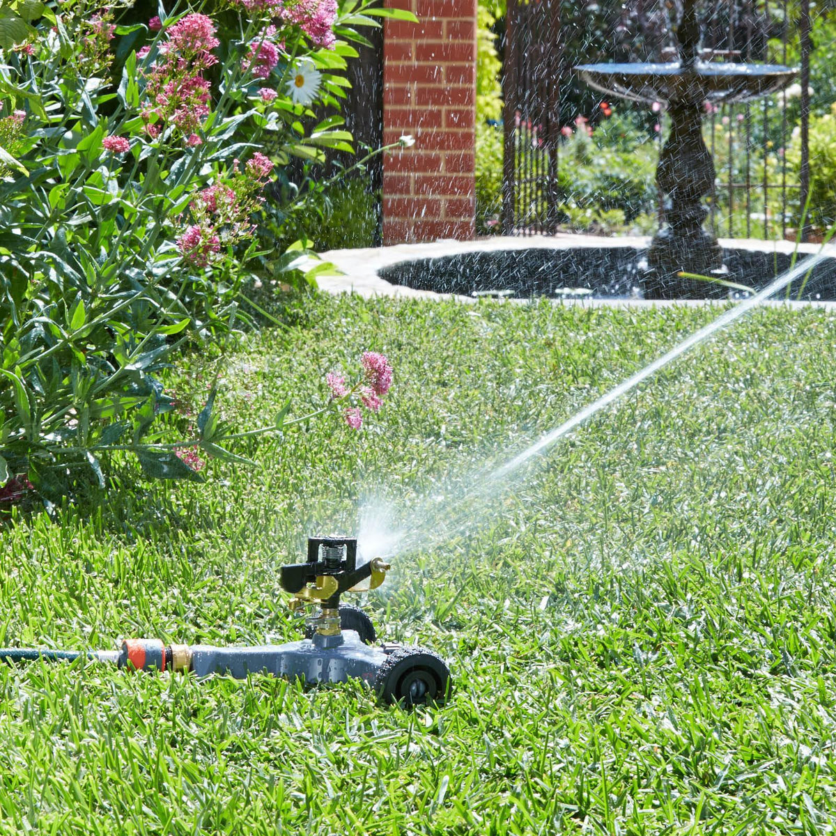 Pope Rainjet Impact Sprinkler Diecast Zinc 25m Coverage Grey