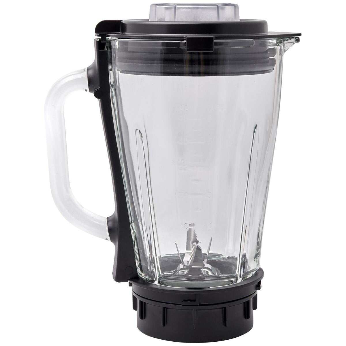 Westinghouse Blender 1.5L Glass Jug - Black with Stainless Steel Trim - 900W, 8 Speeds, Hex Blade - WHBL04K