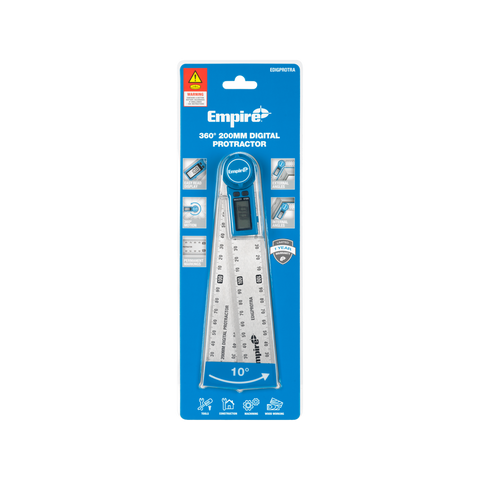 Empire 360 Digital Protractor - 200mm - 360° Angle Measurement Tool - Stainless Steel - SuperSaverAU - view 1