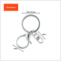 Taskmaster Silver Key Rings with Clip 5 Pack - 30mm Diameter - Lightweight - SuperSaverAU - view 4