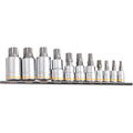 Kincrome Spline Socket Rail Set 11 Piece Cr-V Steel Organised Storage - SuperSaverAU - view 1