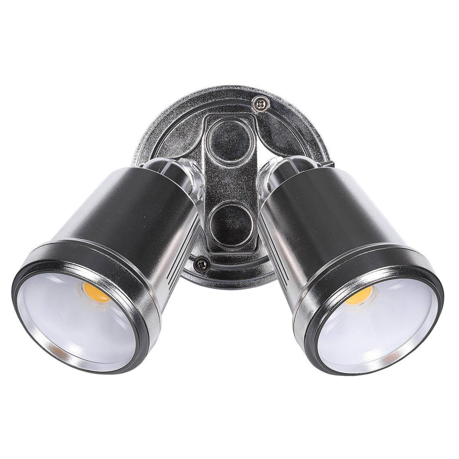 Brilliant Raptor III Twin Flood Light - 20W - 1800 Lumens - Satin Nickel - SuperSaverAU - view 1