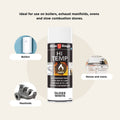 White Knight Hi Temp Heat Resistant Spray Paint 300g - White Gloss, Solvent Based for Stoves & Manifolds