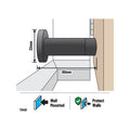 Adoored 60mm Black Steel Monument Door Stop
