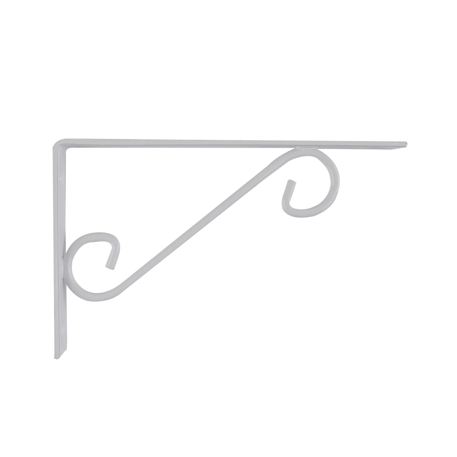 Carinya 200 x 125mm White Powder Coated Steel Scroll Stayed Bracket 100kg