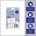 Packz 110 x 75mm Carton Labels - 60 Pack