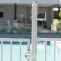 Protectoral G8Safe Key Lockable Trilatch Pool Gate Latch - 110mm x 550mm - White - Safety Compliance - SuperSaverAU - view 2