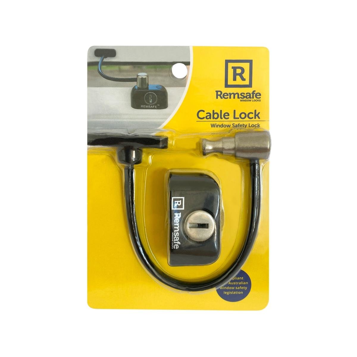 Remsafe Window Restrictor - 21mm x 25mm - Black - Child Resistant - SuperSaverAU - view 1