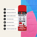 White Knight Squirts Cherry Red Gloss Spray Paint 310g - Solvent-Based, UV Resistant
