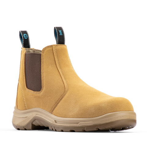 Bata Industrials Wheat Meteor Pull On Safety Boot UK Size 9 - Steel Toe - Slip Resistant - Durable Leather - SuperSaverAU - view 1