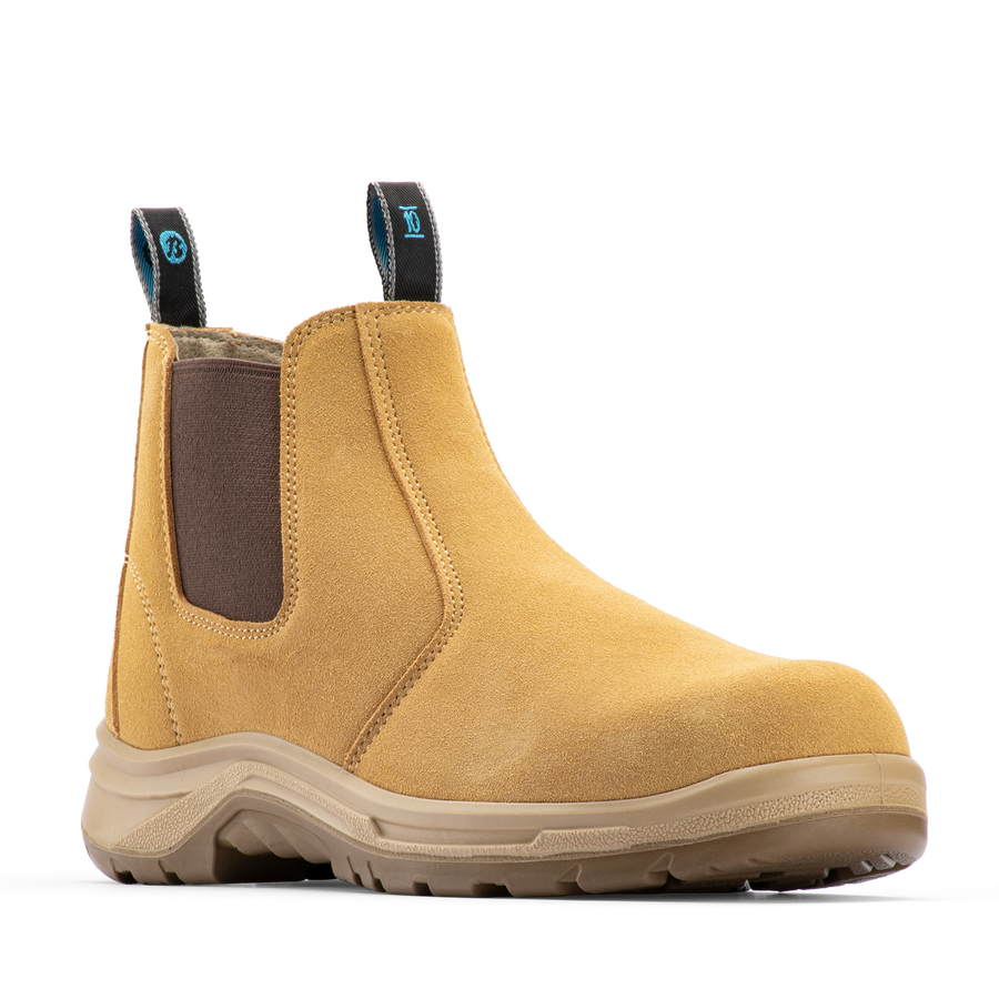 Bata Industrials Wheat Meteor Pull On Safety Boot UK Size 9 - Steel Toe - Slip Resistant - Durable Leather - SuperSaverAU - view 1