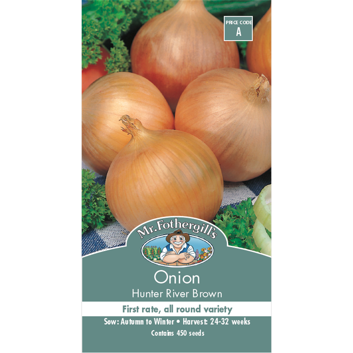 Mr Fothergill S Hunter River Brown Onion Seeds - Medium - Seed - Excellent Keeper - SuperSaverAU - view 1