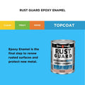 White Knight Rust Guard 1L Neutral Gloss Epoxy Enamel Paint, Solvent-Based, One-Step for Metal Surfaces
