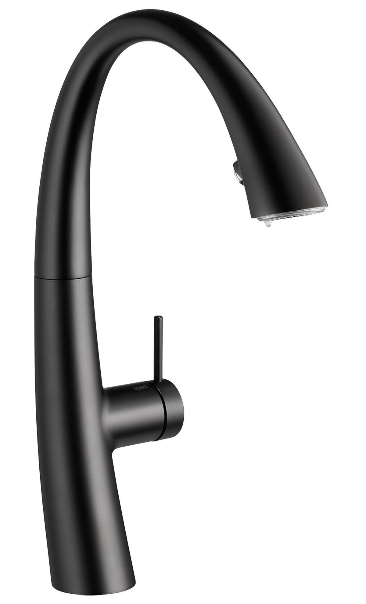 KWC Pull Out Kitchen Mixer Tap with Spray and Light - Matte Black, 270 Degree Swivel - 10201122176