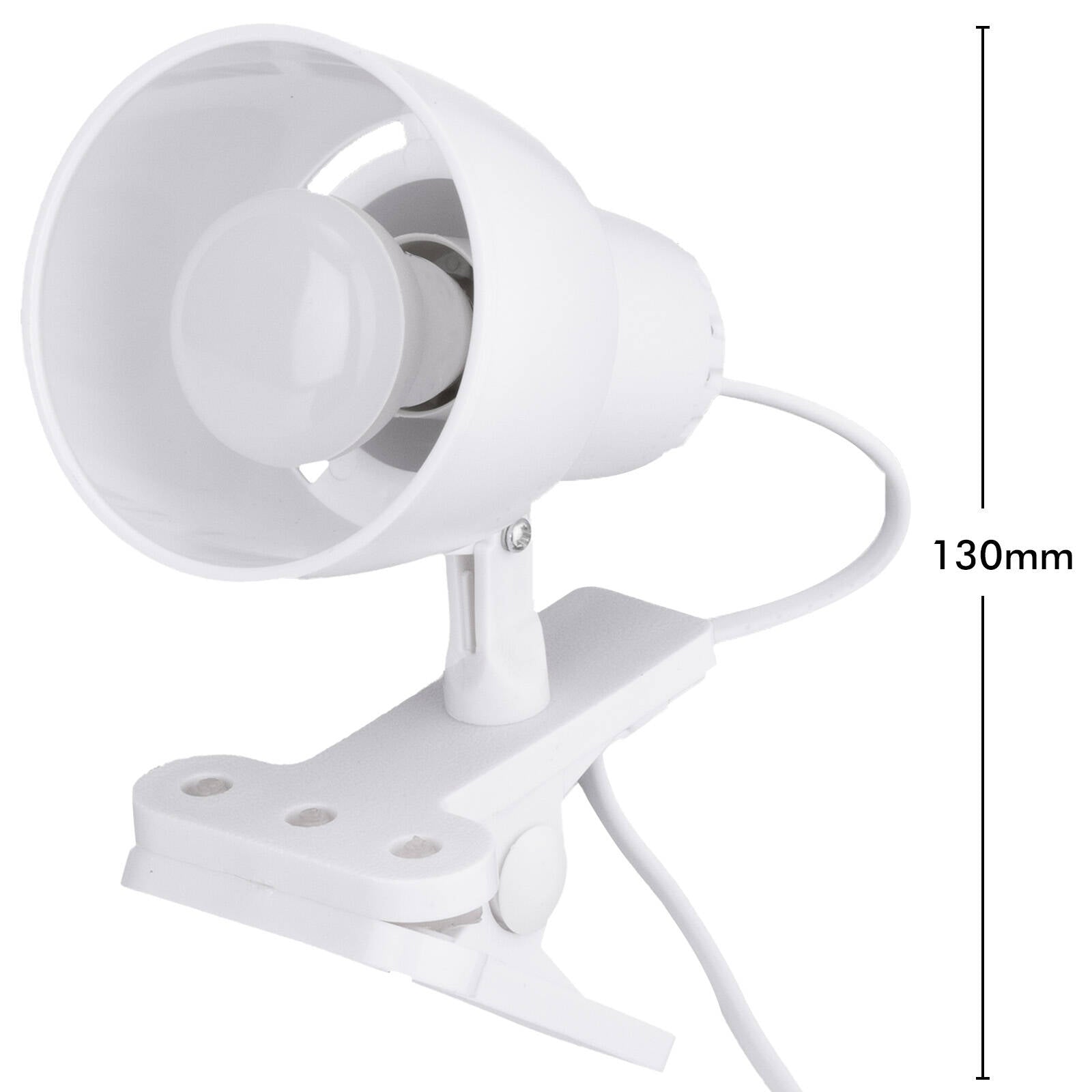 Verve Design Cassy White Adjustable Clip Lamp 15W Plastic ATL155WH