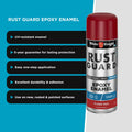 White Knight Rust Guard 310g Flame Red Gloss Epoxy Enamel Spray Paint