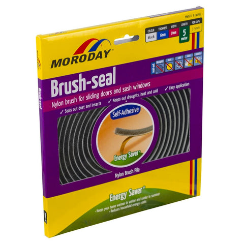 Moroday Self Adhesive Brush Seal 6 x 7mm 5m Black - SuperSaverAU - view 1