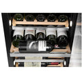 KingsBottle Atelier Duo 86 Bottle Dual Zone Wine Fridge - Black Glass Door - Right Hinge - KB245DX-BK-RHH