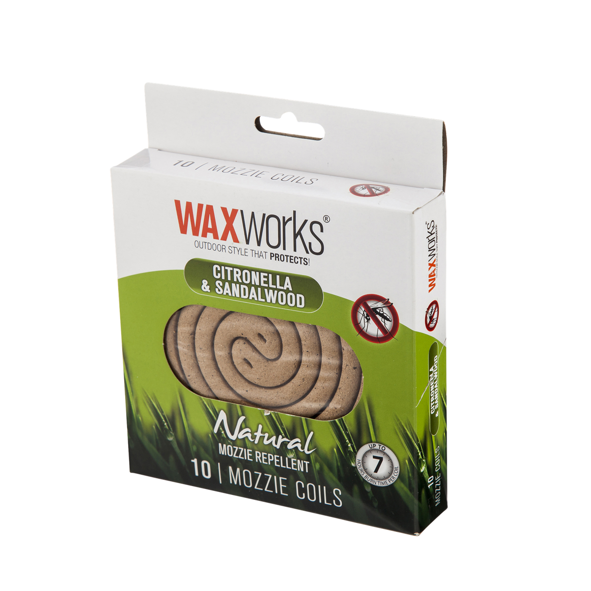 Waxworks Citronella & Sandalwood Mosquito Repellent Coils - 10 Pack