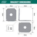 Carinya 25 x 25 x 20 x 1mm Galvanised Steel Angle Make-A-Bracket - 20 Pack