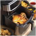 Kitchen Couture Clear View Digital Air Fryer 12L - Black and Silver - Touch Controls, Presets - 10004941
