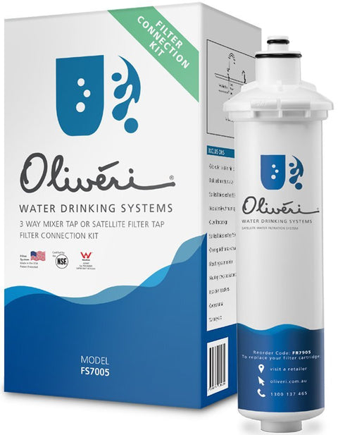Oliveri Satellite Tap Water Filtration System - 1 Micron Carbon Block - 9,450L - FS7005