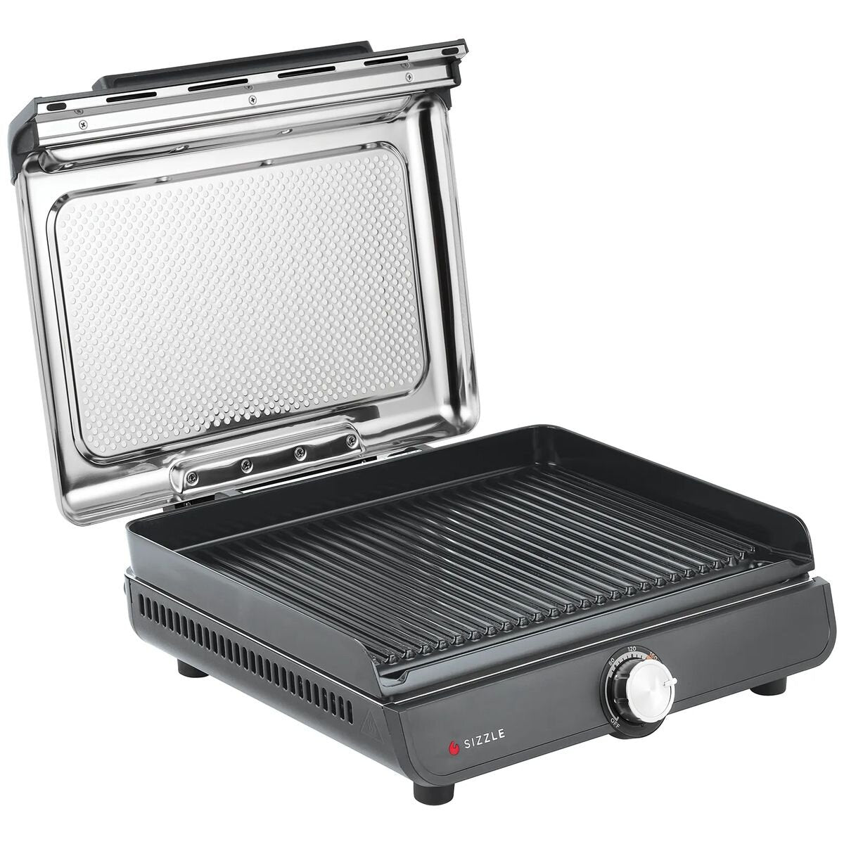Ninja Sizzle indoor grill and flat plate - high-heat searing, 36cm non-stick plates - GR101