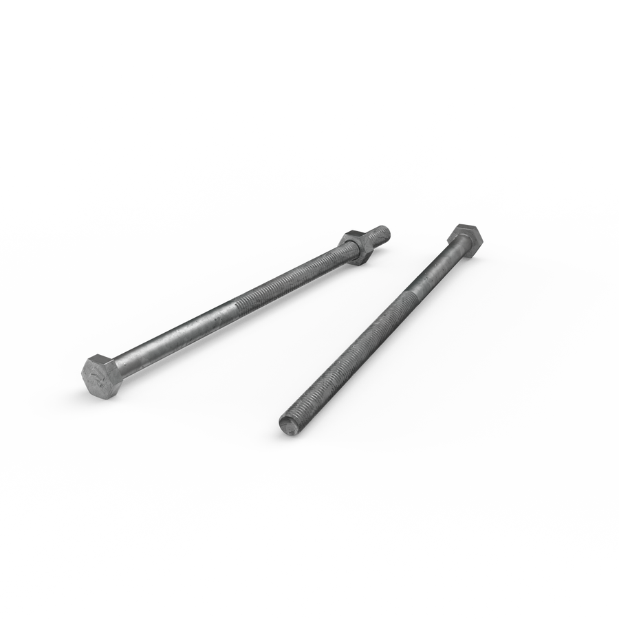 Zenith M6 x 130mm Hot Dip Galvanised Hex Head Bolts and Nuts Each - SuperSaverAU - view 1