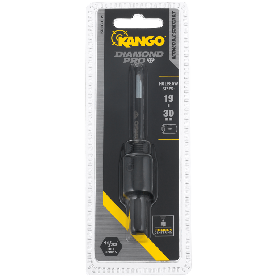 Kango 19-30mm Diamond Holesaw Arbor with Retractable Starter Bit Yellow