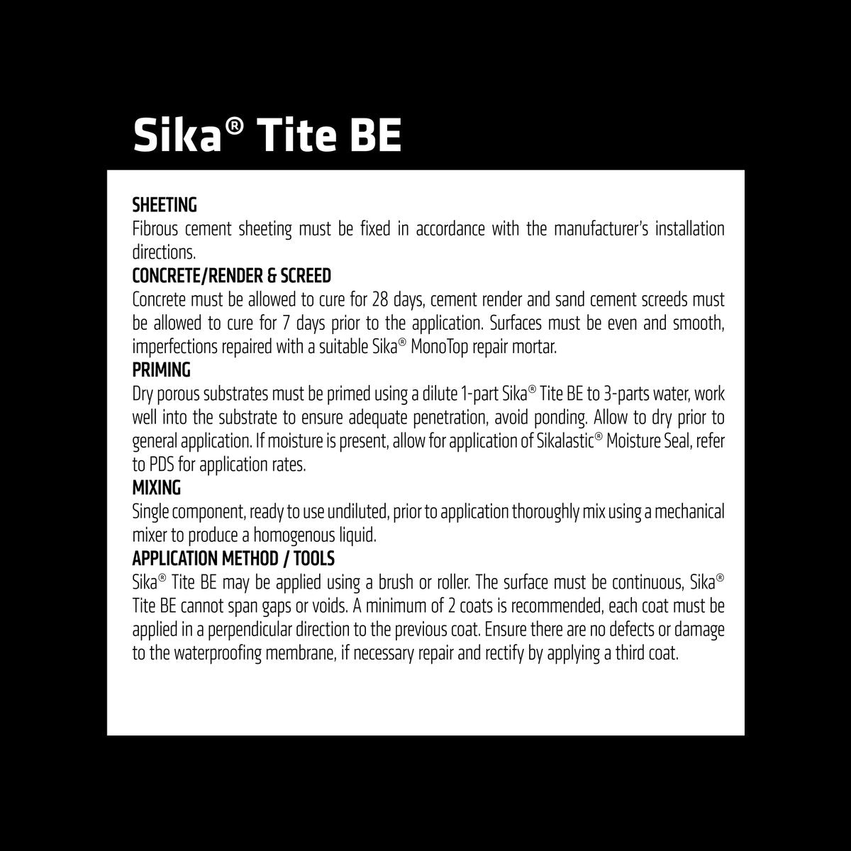 Sika 4L Sikatite BE Bitumen Waterproofing Membrane - Fast Drying - Flexible - SuperSaverAU - view 4