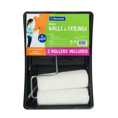 Prorenovator Roller Kit - 4 Piece - 180mm - 2 Rollers - Durable - SuperSaverAU - view 1