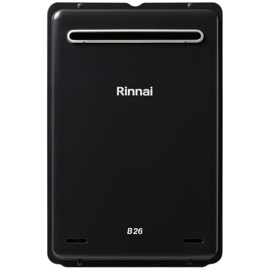Rinnai Natural Gas Continuous Flow Hot Water System - 26L/min - Matte Black - 60°C Preset - B26N60ABLK