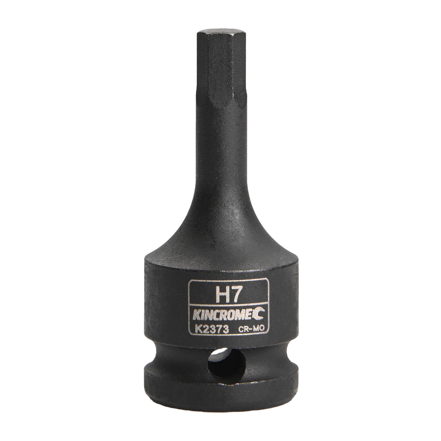 Kincrome 7 x 60mm 1/2" Drive Hex Impact Socket Black