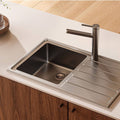 Oliveri Pepe swivel mixer tap - Nickel finish, 180 degree swivel, WELS 5 Star, 6L per minute - PT2025-BN