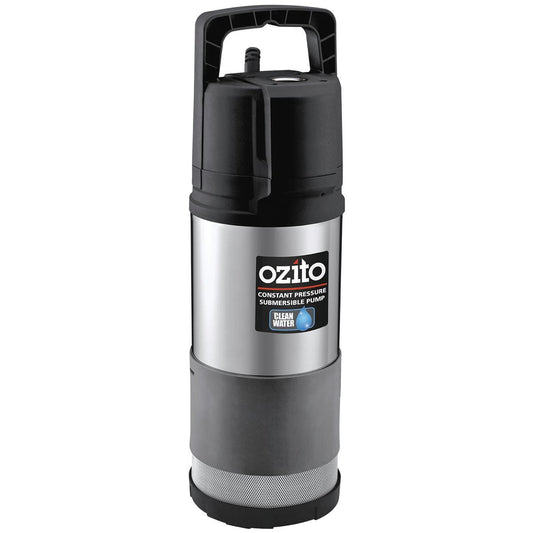 Ozito Constant Pressure Submersible Pump - 1100w - Stainless Steel - Automatic