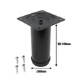 Adoored Table Leg - 60 x 150mm - Steel - Black Round - SuperSaverAU - view 3