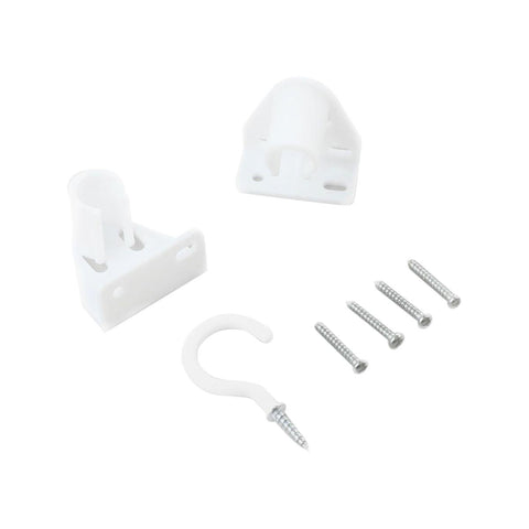 Windoware White Muslin Curtain Rod Bracket 2 Pack - Easy Installation - SuperSaverAU - view 1