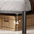 Zinus Double metal bed frame - black steel, steel slats, tool-free setup - AU-MPRC-16D