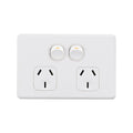 Deta White Matte S Line Double Power Point - SuperSaverAU - view 1