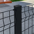 PEAK Black Steel Fence Brackets for Wire Grid Fencing, 6 Pack