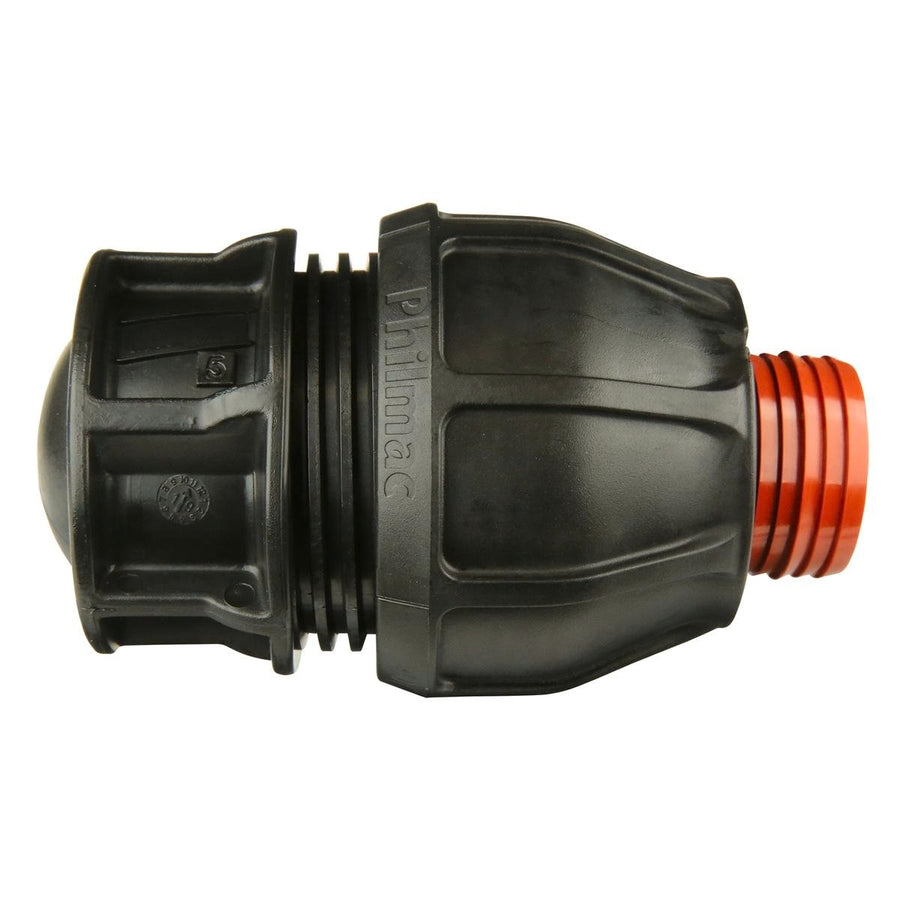 Philmac 3/4" Rural End Cap - Black with Terracotta Inserts - 45mm x 75mm - SuperSaverAU - view 1